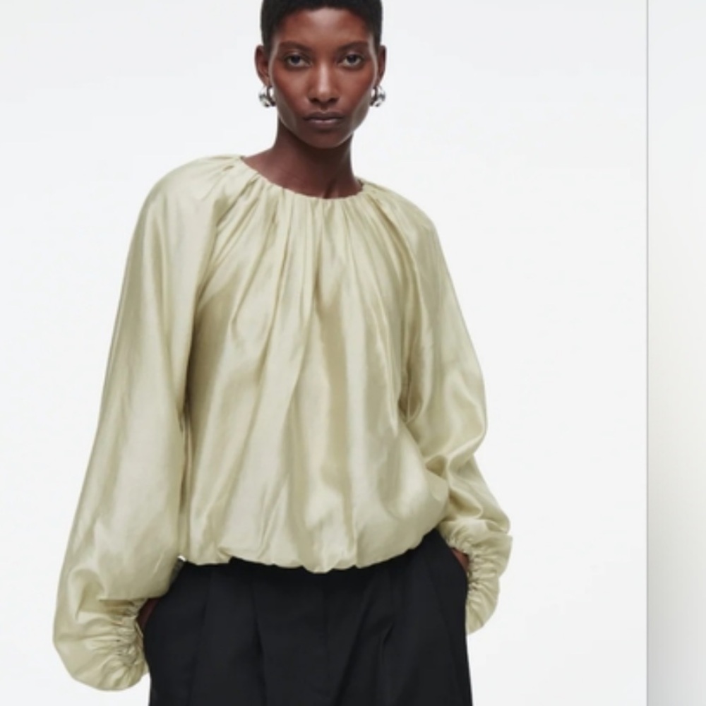COS Parachute Blouse size 8 Sage Green